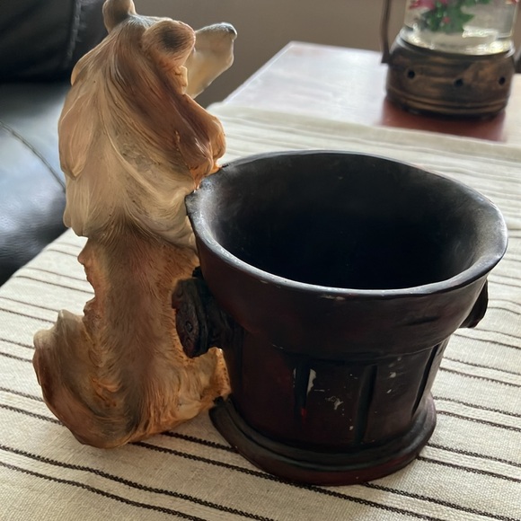 Vintage Collie resin Figurine planter or treat holder. - Picture 5 of 12